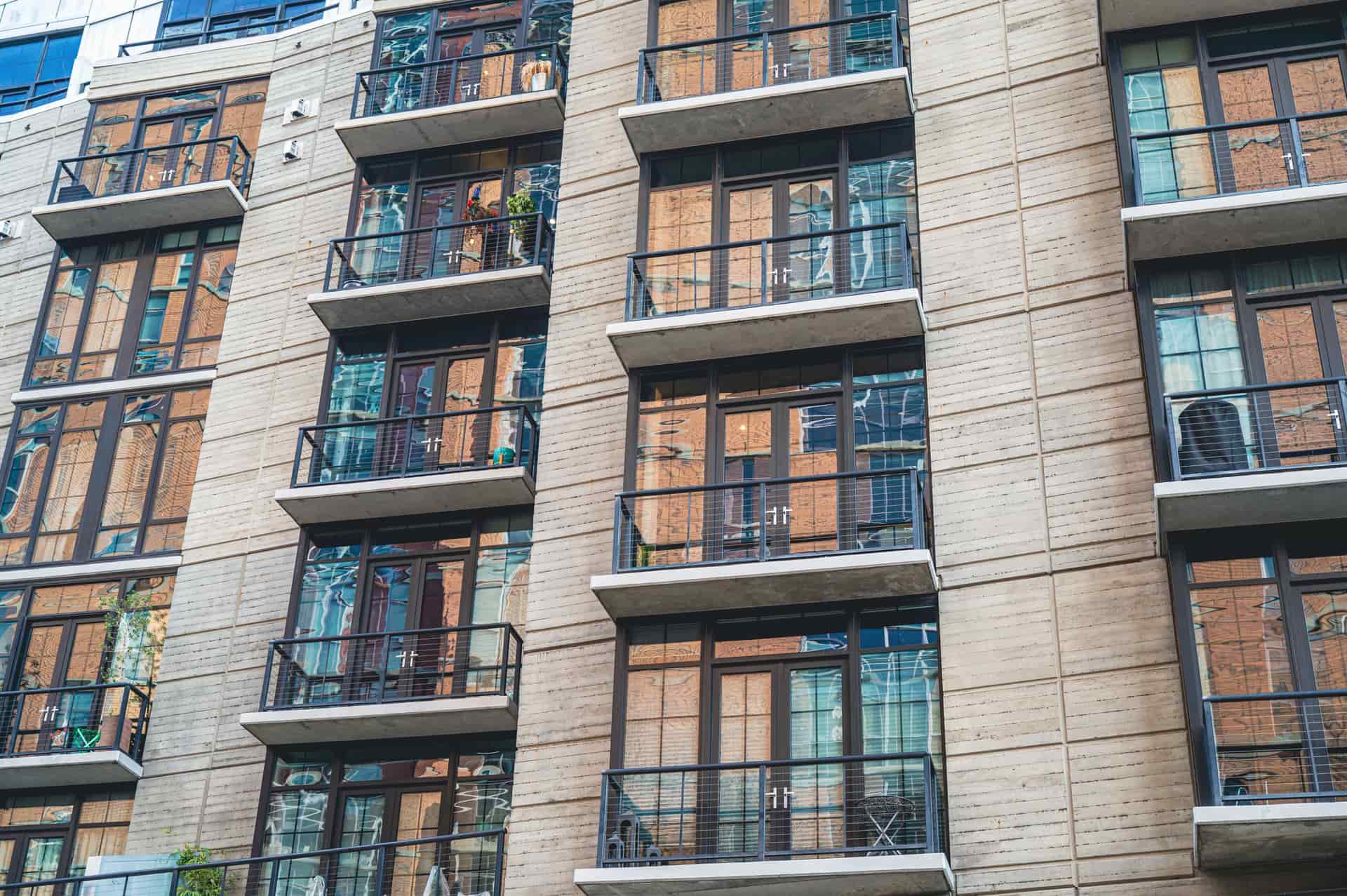 Exterior of a multi-unit residential building