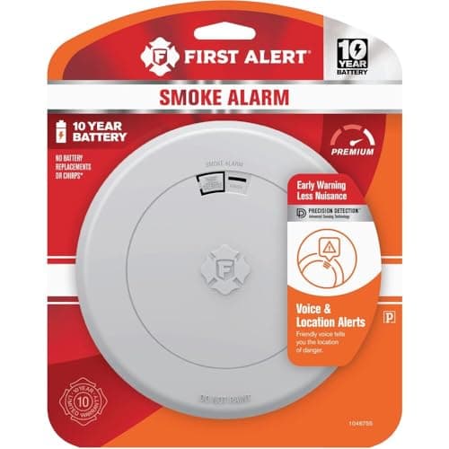 First Alert SM210V 10-Year Battery Smoke Alarm with Voice Alerts