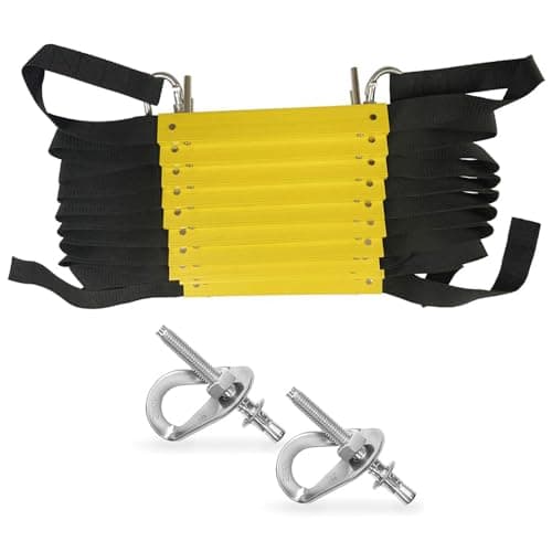 ISOP 32 ft Rope Fire Escape Ladder with Mounting Anchors
